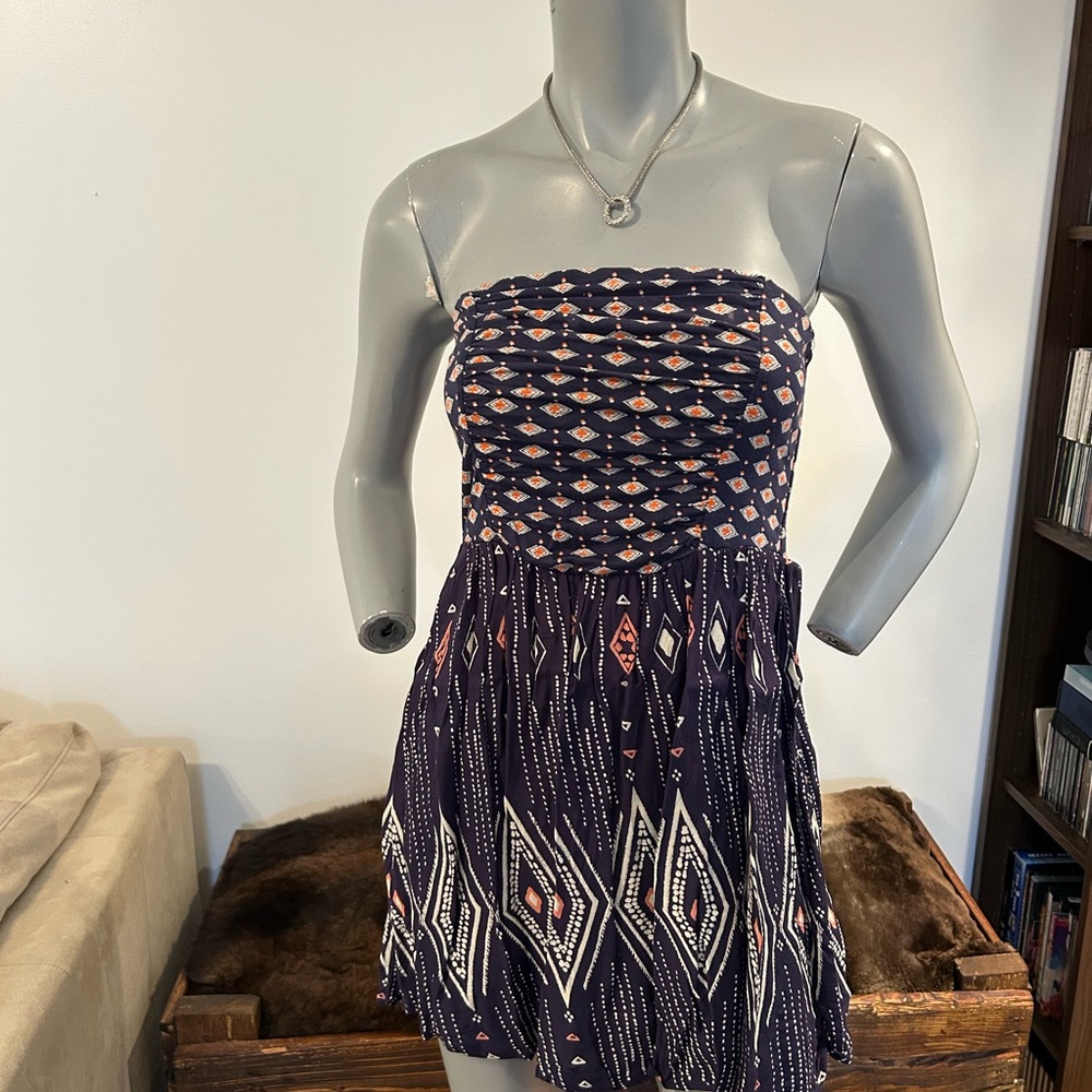 Gorgeous Roxy Navy Strapless Mini Sundress❤️M